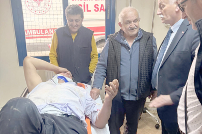 KAZA GEÇİREN MUHTAR TEDAVİ ALTINA  ALINDI!