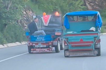 KARAYOLUNU YARIŞ PİSTİNE ÇEVİRDİLER!