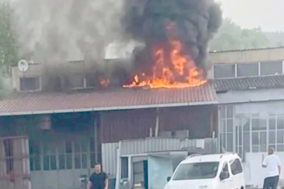 ÇATALPINAR SANAYİ SİTESİ’NDE HERKESİ KORKUTAN YANGIN