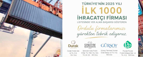 ORDU’NUN İHRACAT GURURU!